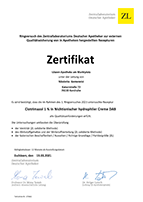 Zertifikat Dexamethason 0,1 % in Carmellose-Natrium Gel DAB - Löwen-Apotheke